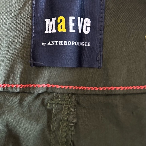 Maeve The Collette Holly Green Linen Viscose Cropped Wide Leg Pants Size 29 - Picture 15 of 15